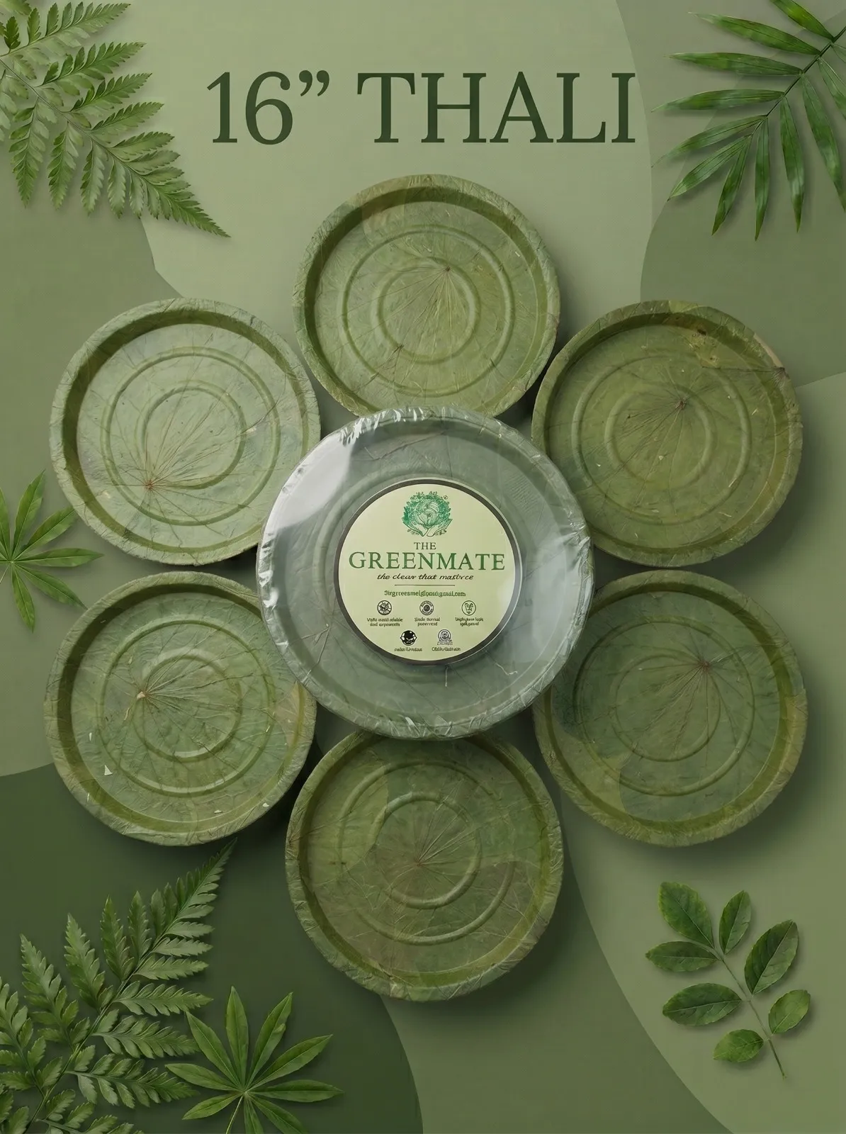 16" Siali Leaf Thali